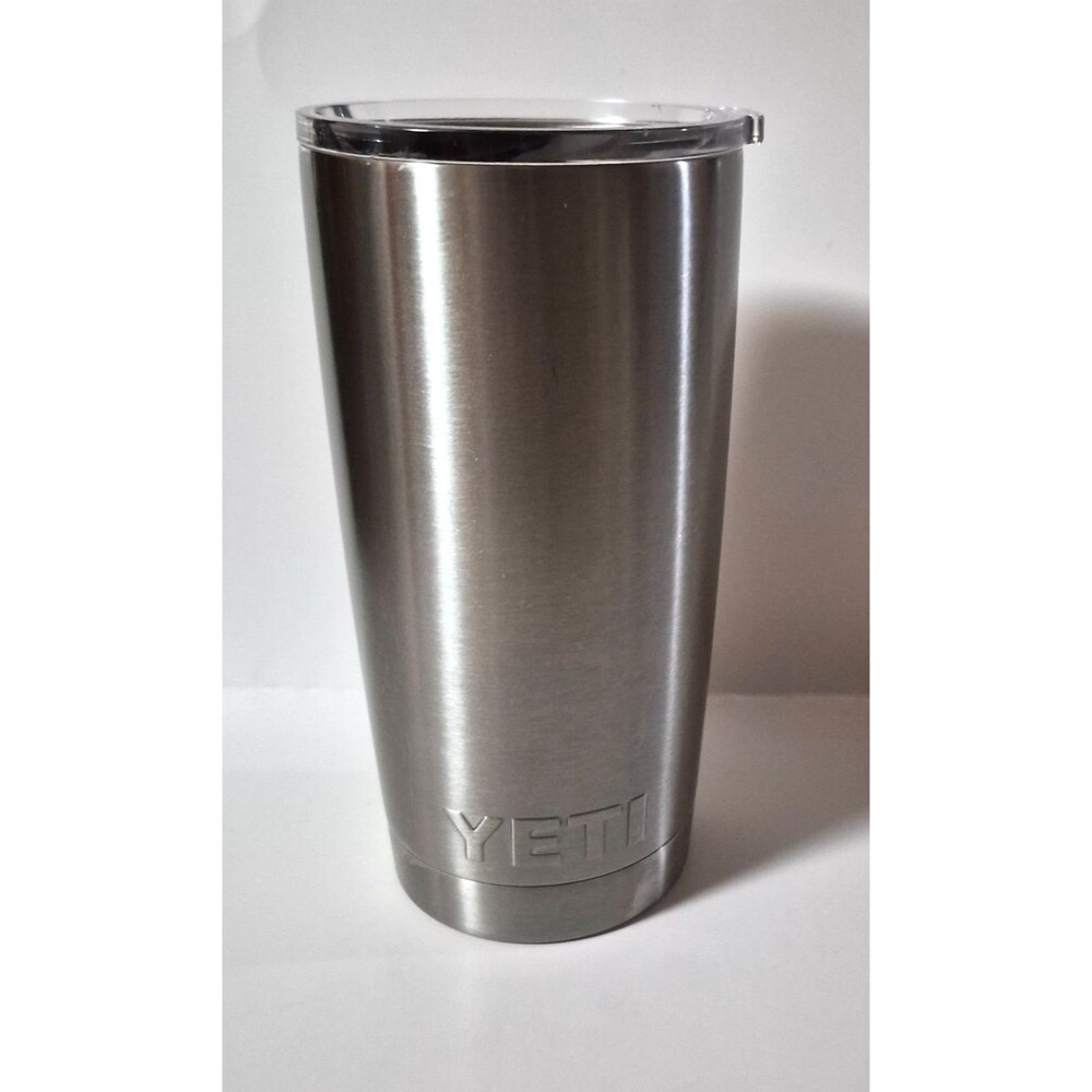 YETI Rambler 20 oz Tumbler Classic Silver Stainless Insulated Cup Magslider Lid